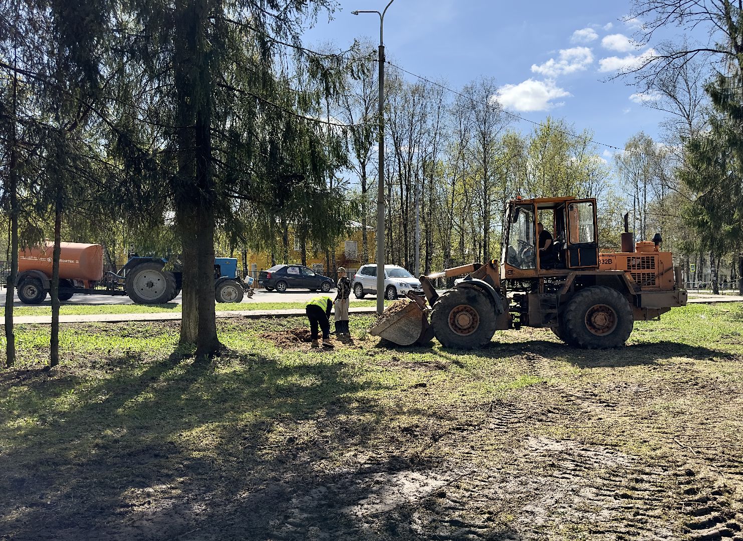 хотьково, сергиево-посадский городской округ, парк победы, благоуствойство, опиловка деревьев, уборка територии,