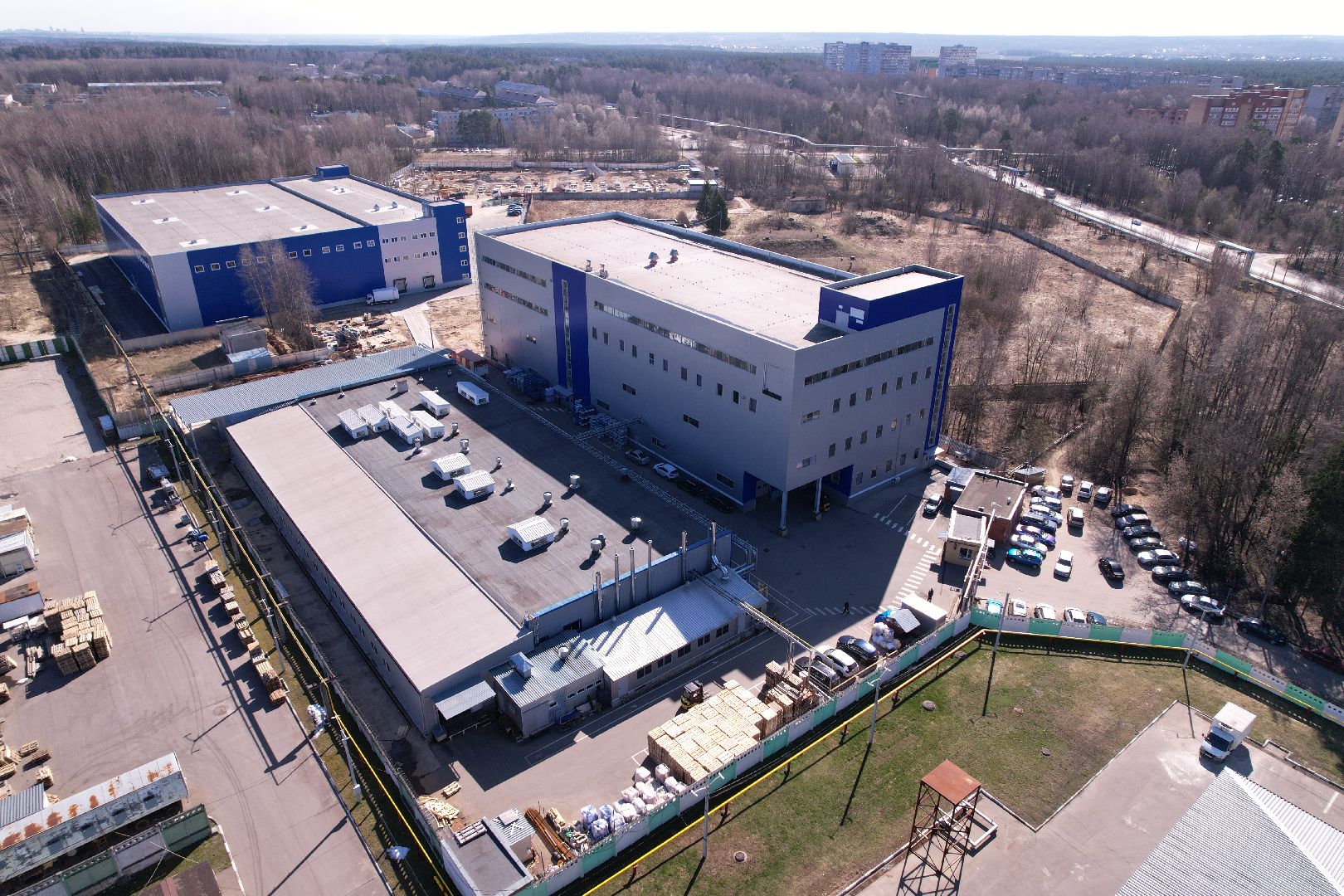 видео с коптера, завод аравия в протвине, производство косметической продукции,