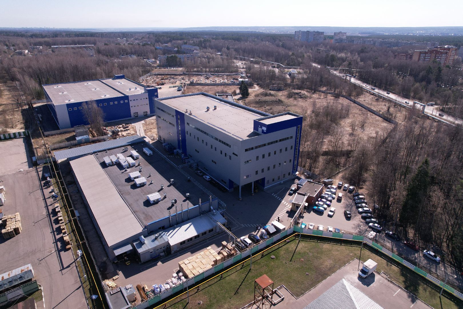 видео с коптера, завод аравия в протвине, производство косметической продукции,