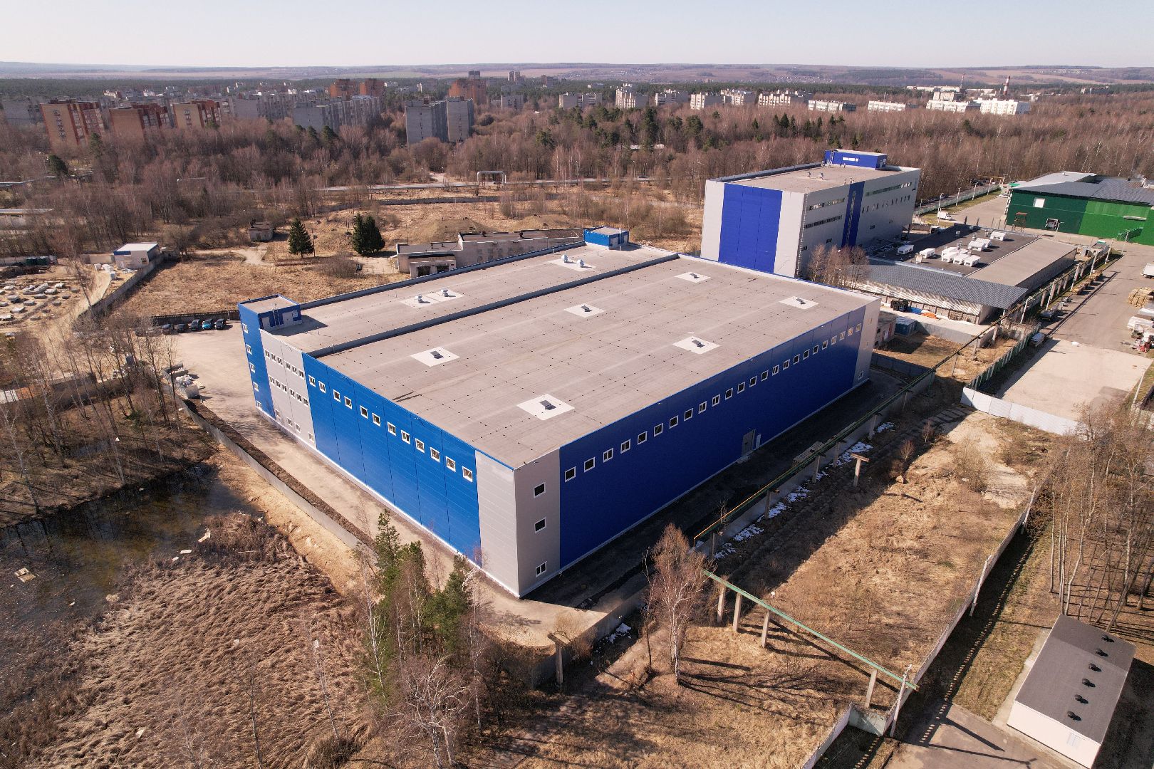 видео с коптера, завод аравия в протвине, производство косметической продукции,