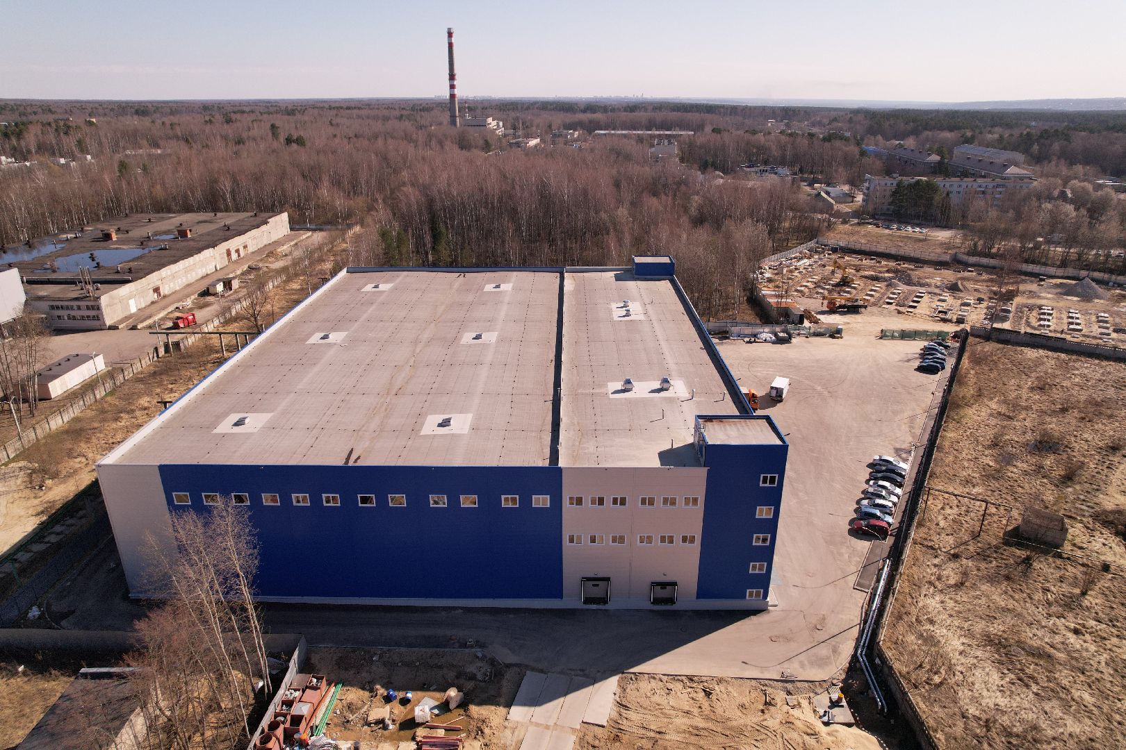 видео с коптера, завод аравия в протвине, производство косметической продукции,