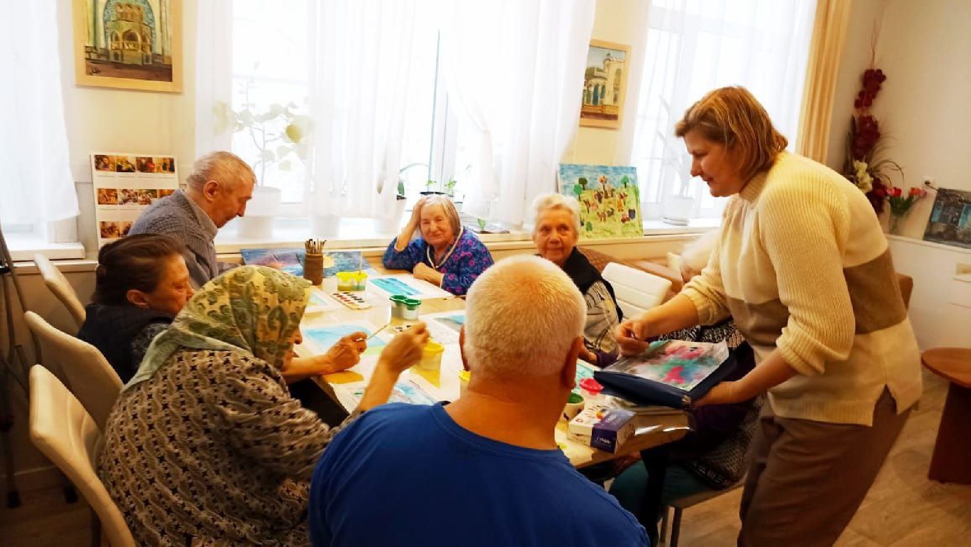 ивантеевка, интернат, пожилые люди, нежный бизнес, волонтерская помощь, подарки, музыкальный вечер,