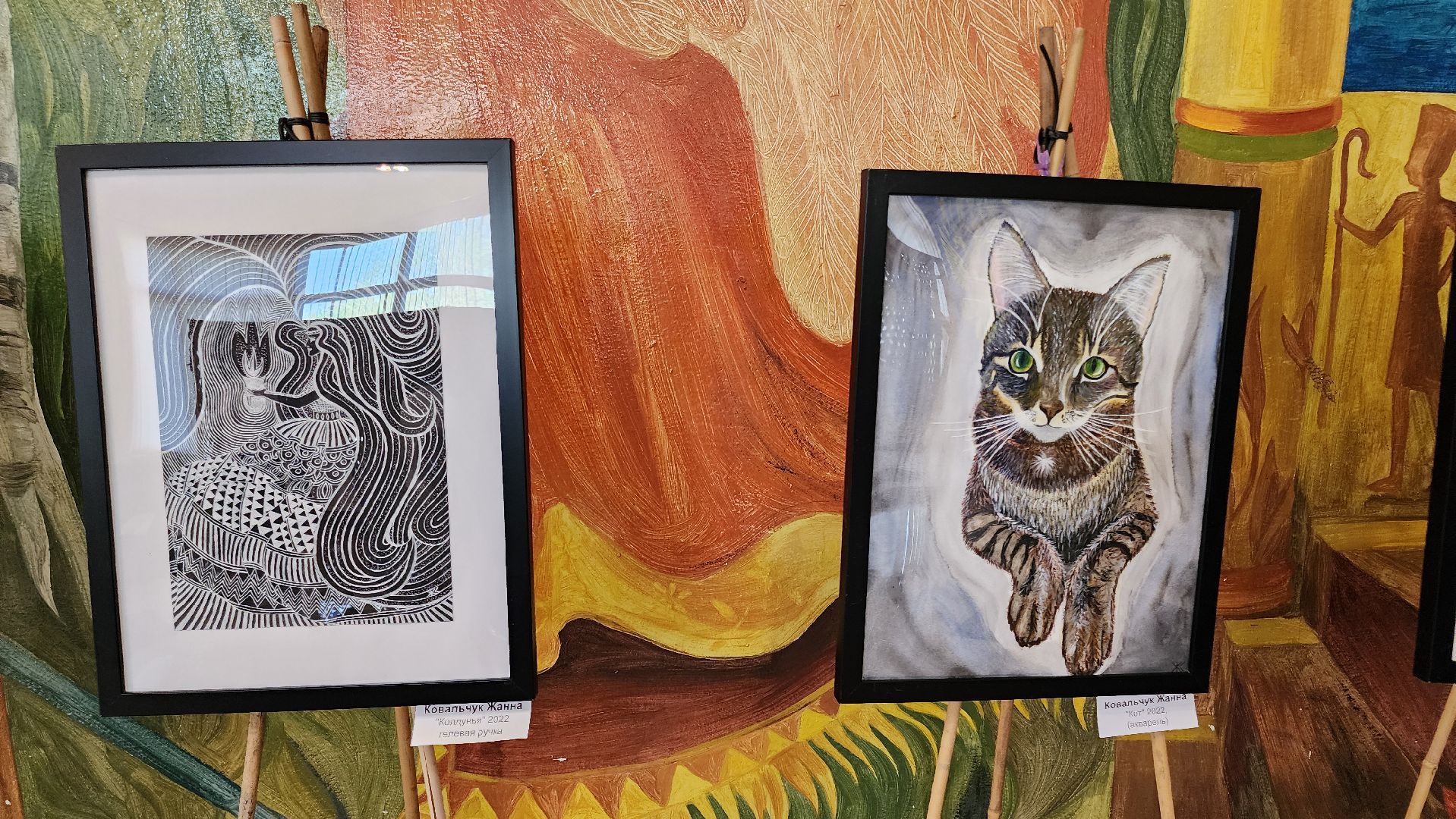 кашира, кашира-8, выставка картин, мезенская роспись, орнаменталика, искусство,