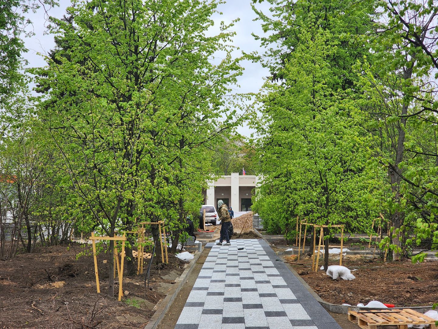 королёв, благоустройство, сквер у проходной ркк энергия в королеве,