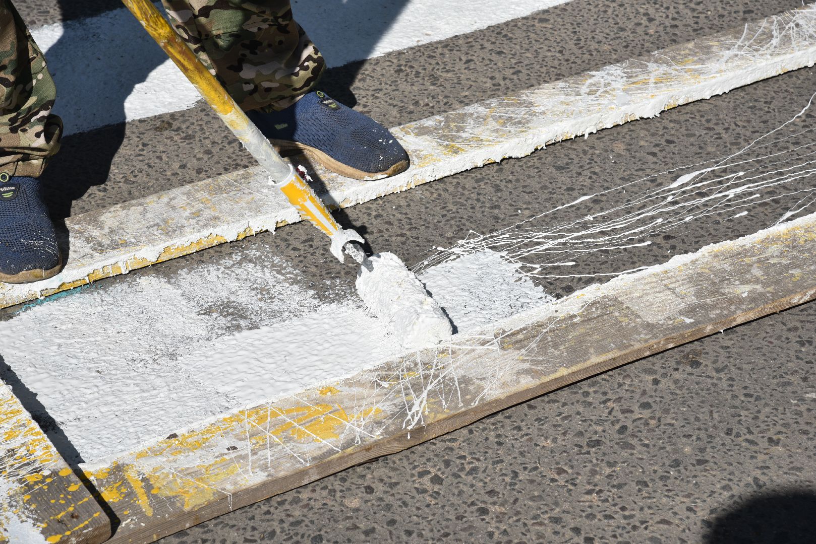 лотошино, благоустройство, покраска пешеходных переходов,