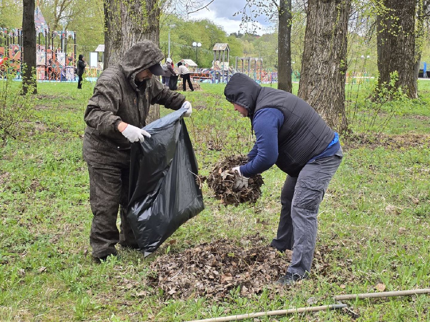 можайск, можайский муниципальный округ, подмосковье, субботник, общеобластной субботник, парк , городской парк, центральная площадка,