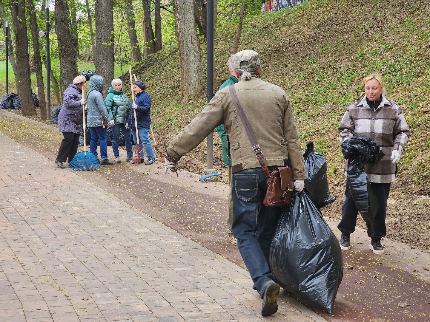 Подольск , субботник, парк талалихина,