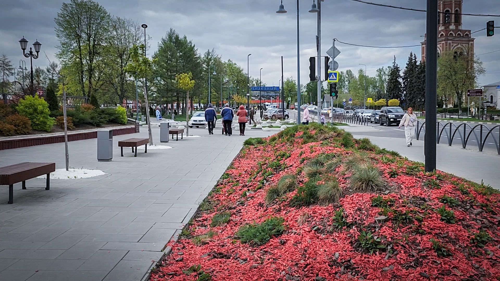 бронницы, благоустройство , декоративная подсыпка дорожек, площадь имени Тимофеева ,
