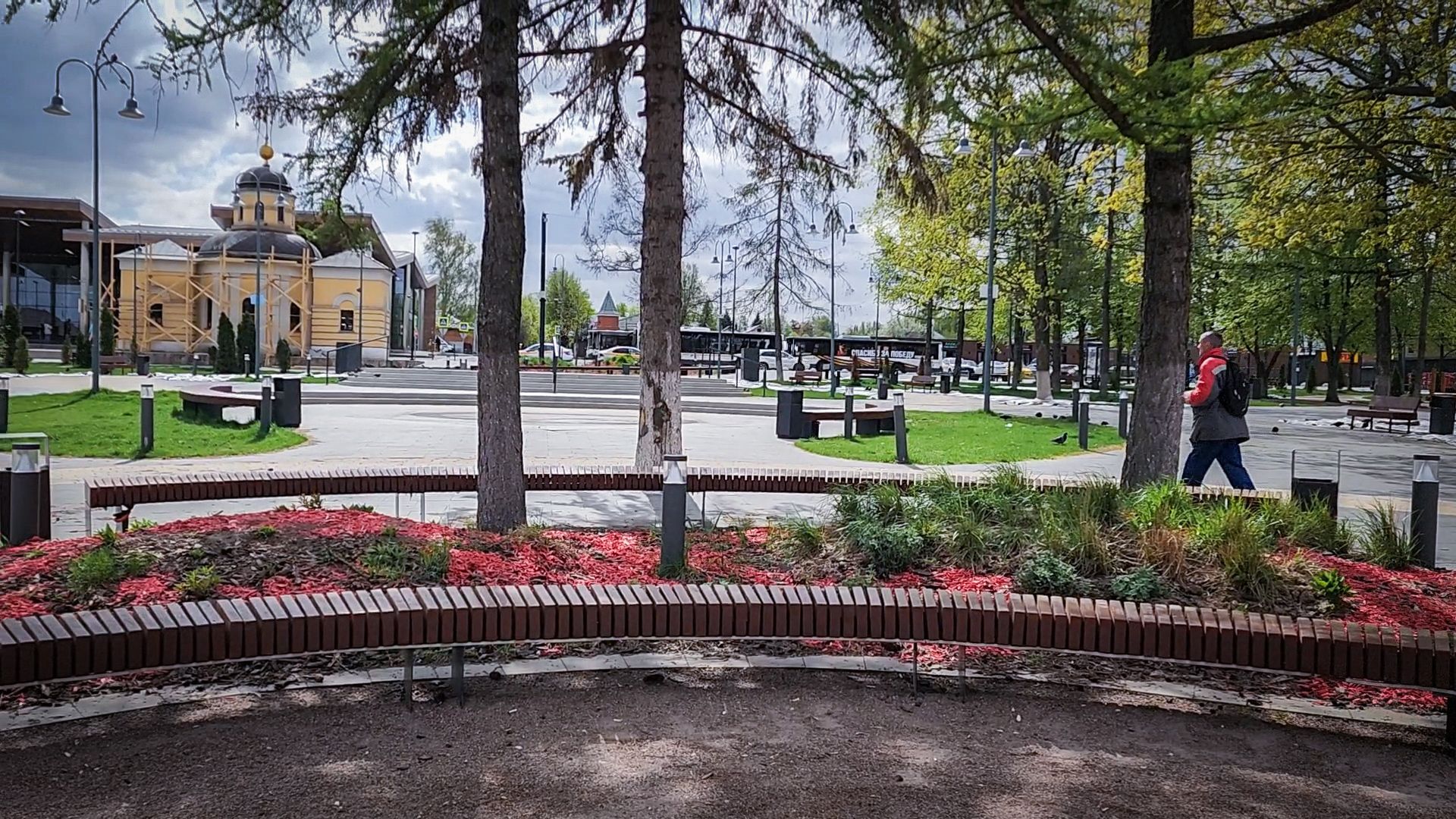 бронницы, благоустройство , декоративная подсыпка дорожек, площадь имени Тимофеева ,