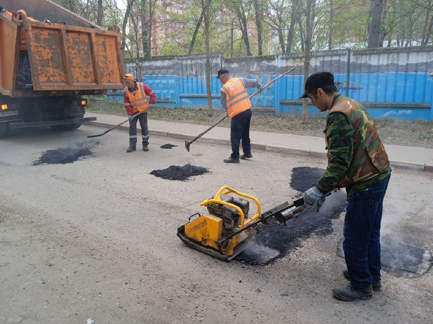 пушкинский, ивантеевка, санаторий, ямочный ремонт, ямы на дорогах, коммунальная служба, асфальтирование,