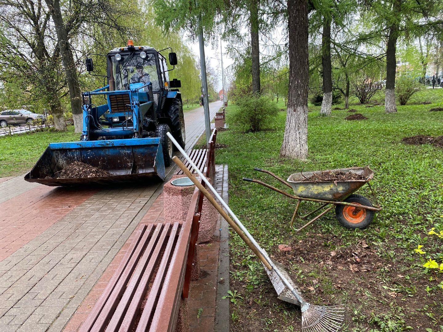 Домодедово, благоустройство, аллея славы, день победы, подготовка