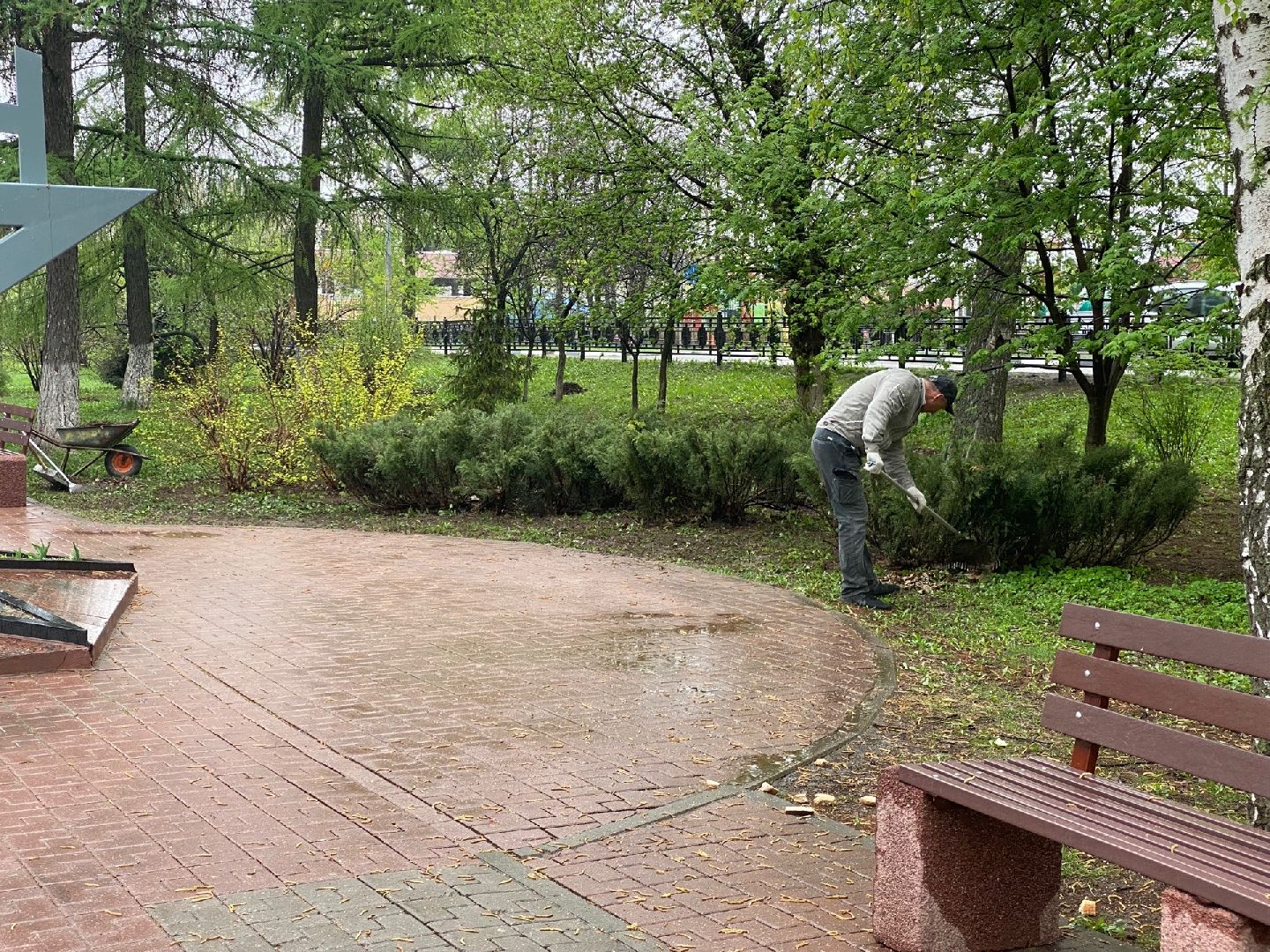 Домодедово, благоустройство, аллея славы, день победы, подготовка