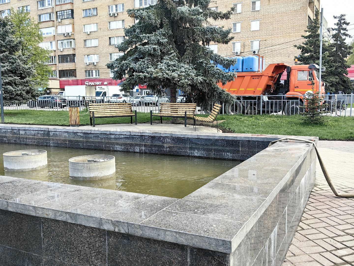 фонтаны, сезон, цветение,  техническое состояние,