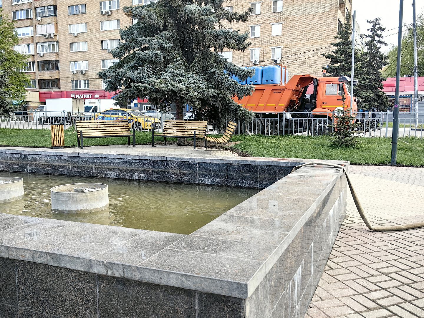 фонтаны, сезон, цветение,  техническое состояние,