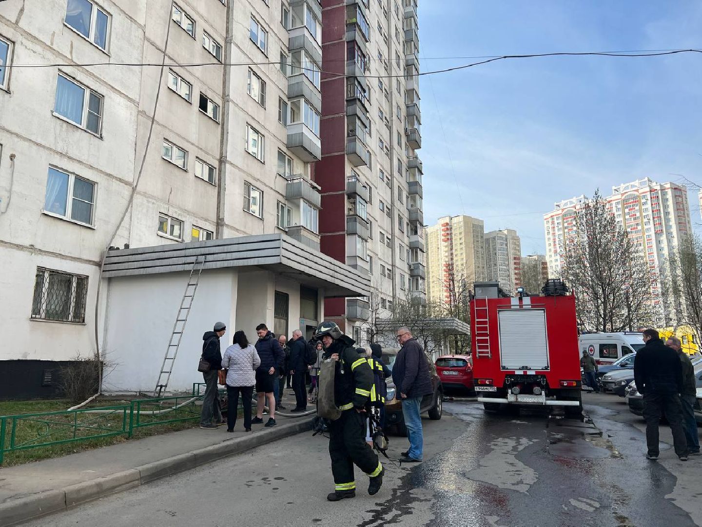 Химки, улица Родионова, пожар, возгорание, ЧП