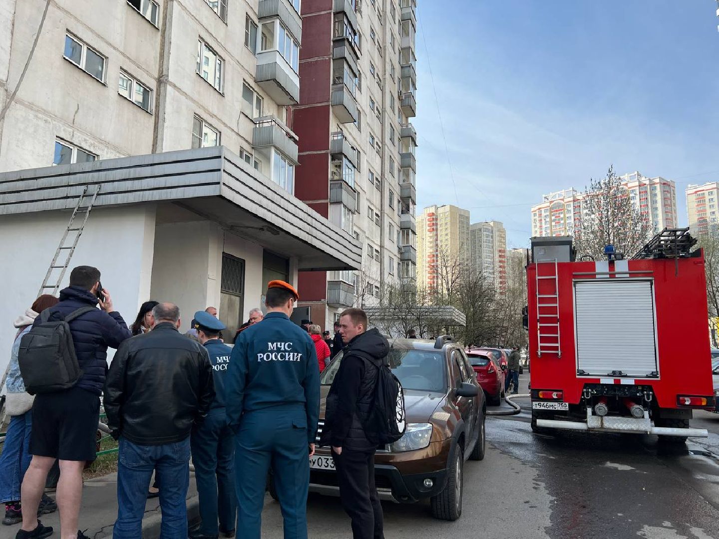 Химки, улица Родионова, пожар, возгорание, ЧП