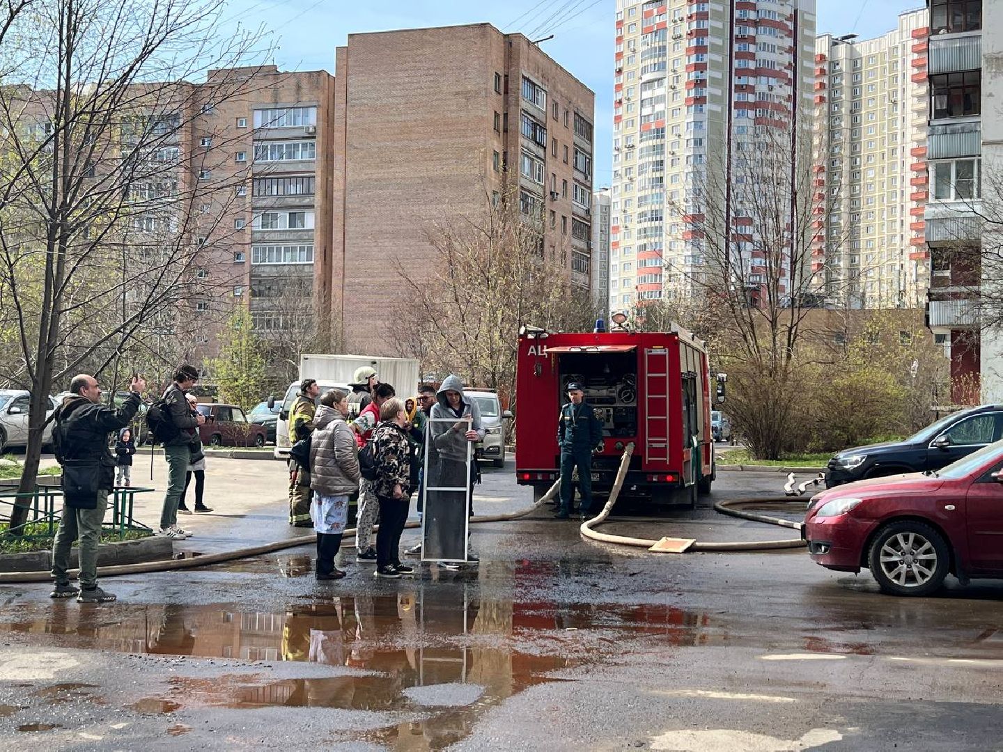 Химки, улица Родионова, пожар, возгорание, ЧП
