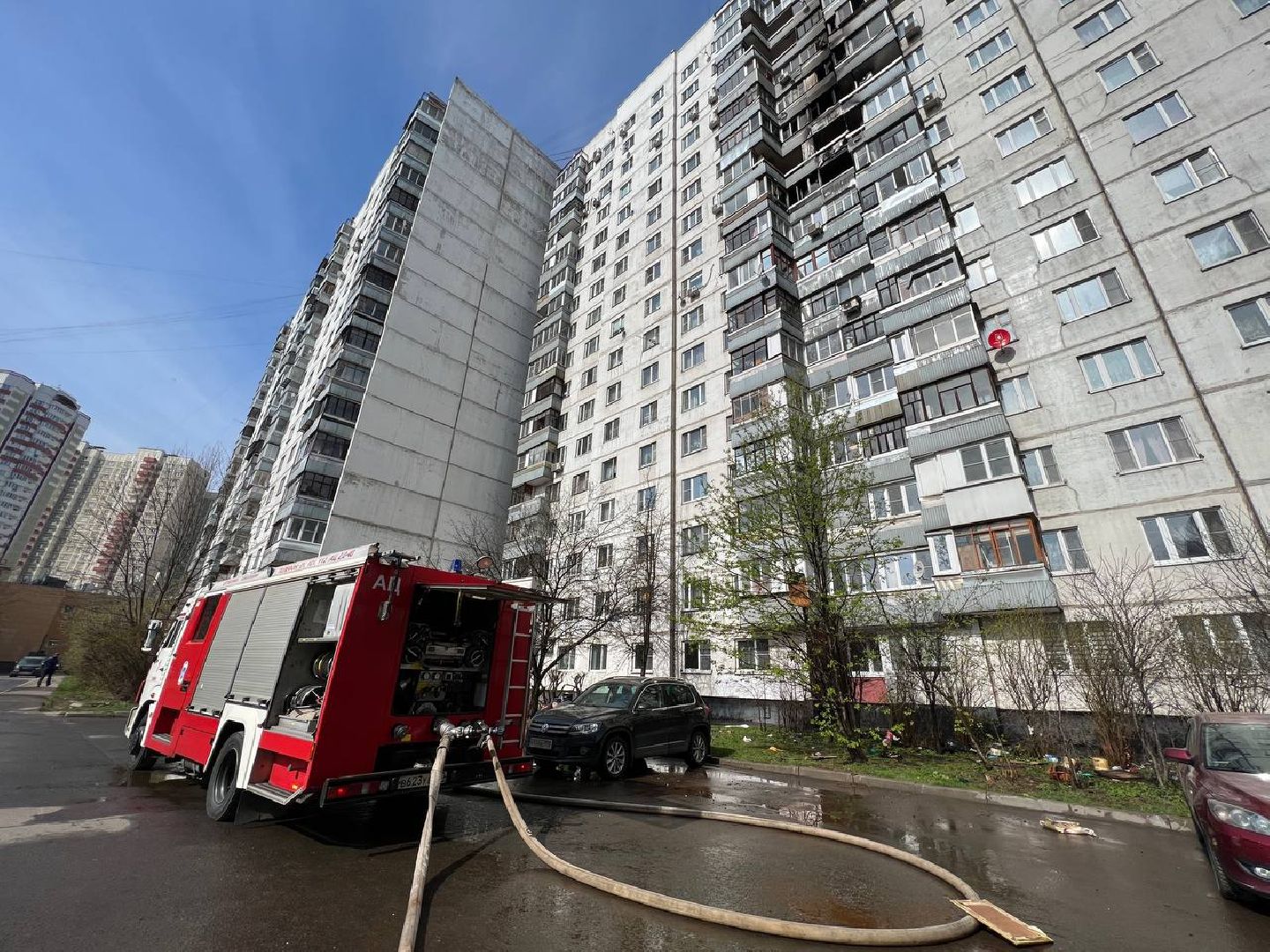 Химки, улица Родионова, пожар, возгорание, ЧП