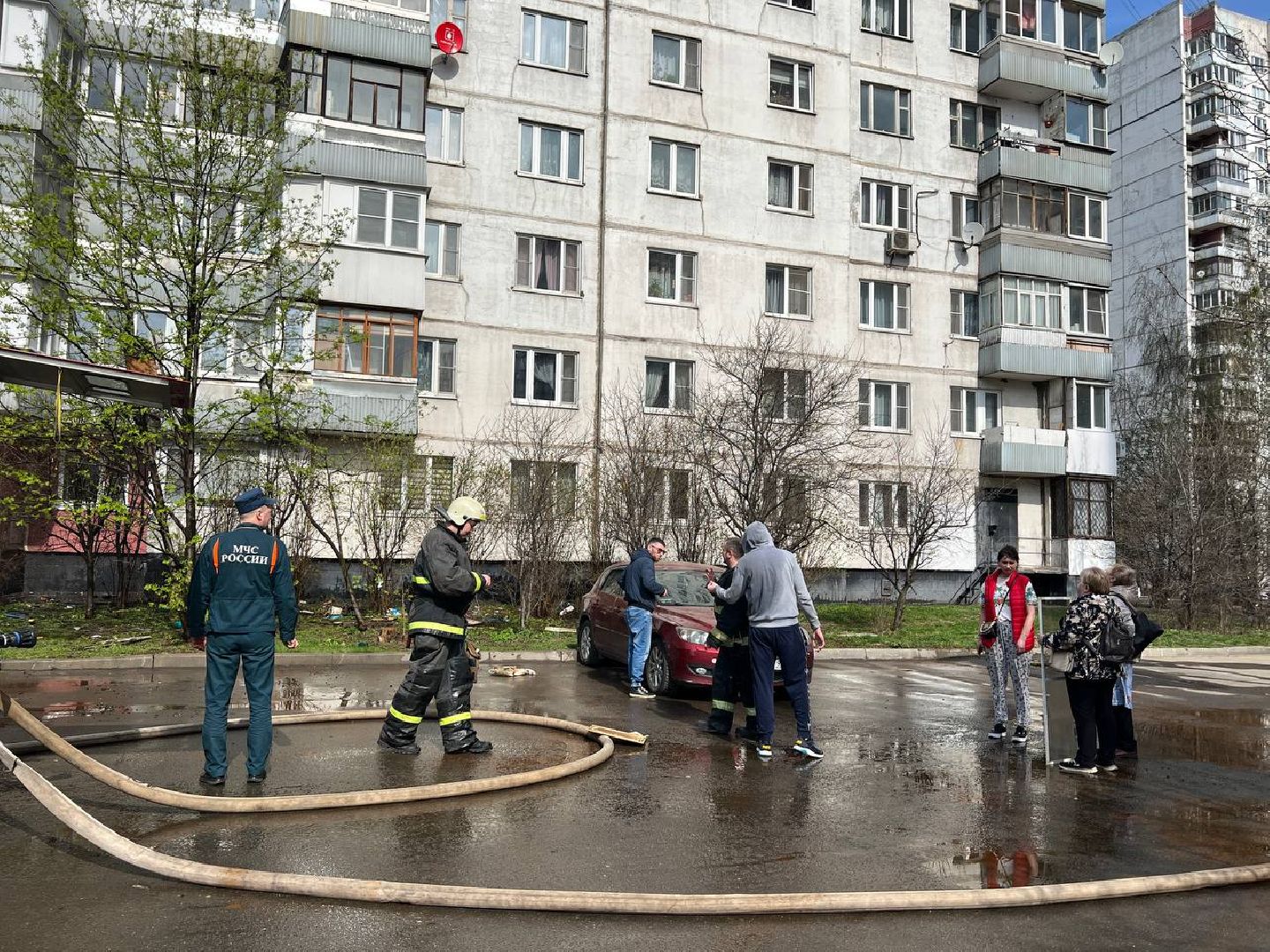 Химки, улица Родионова, пожар, возгорание, ЧП