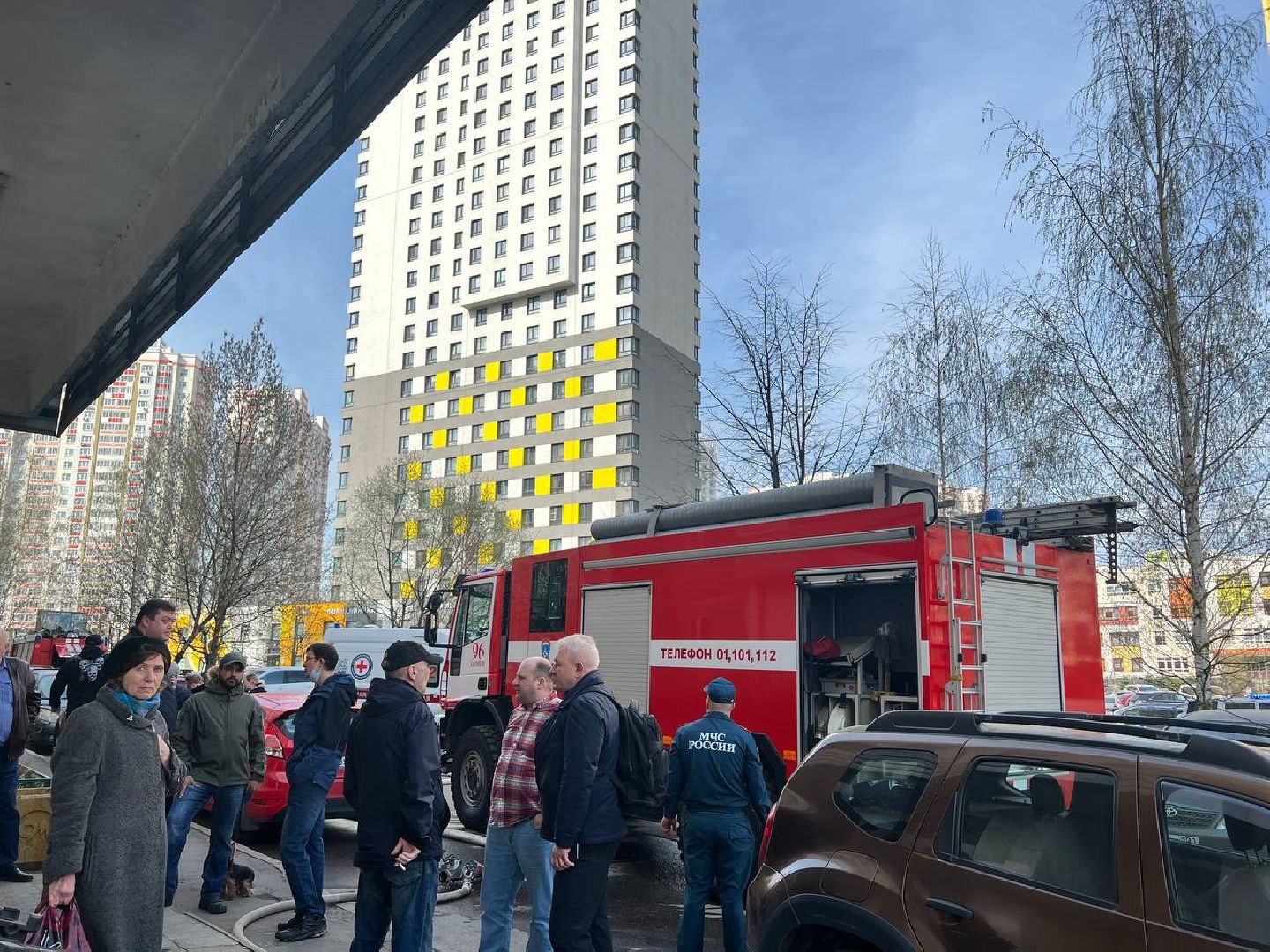 Химки, улица Родионова, пожар, возгорание, ЧП