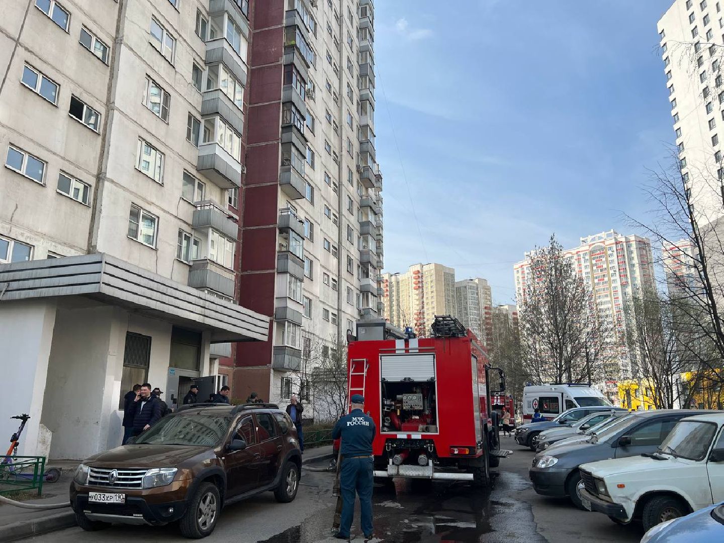 Химки, улица Родионова, пожар, возгорание, ЧП