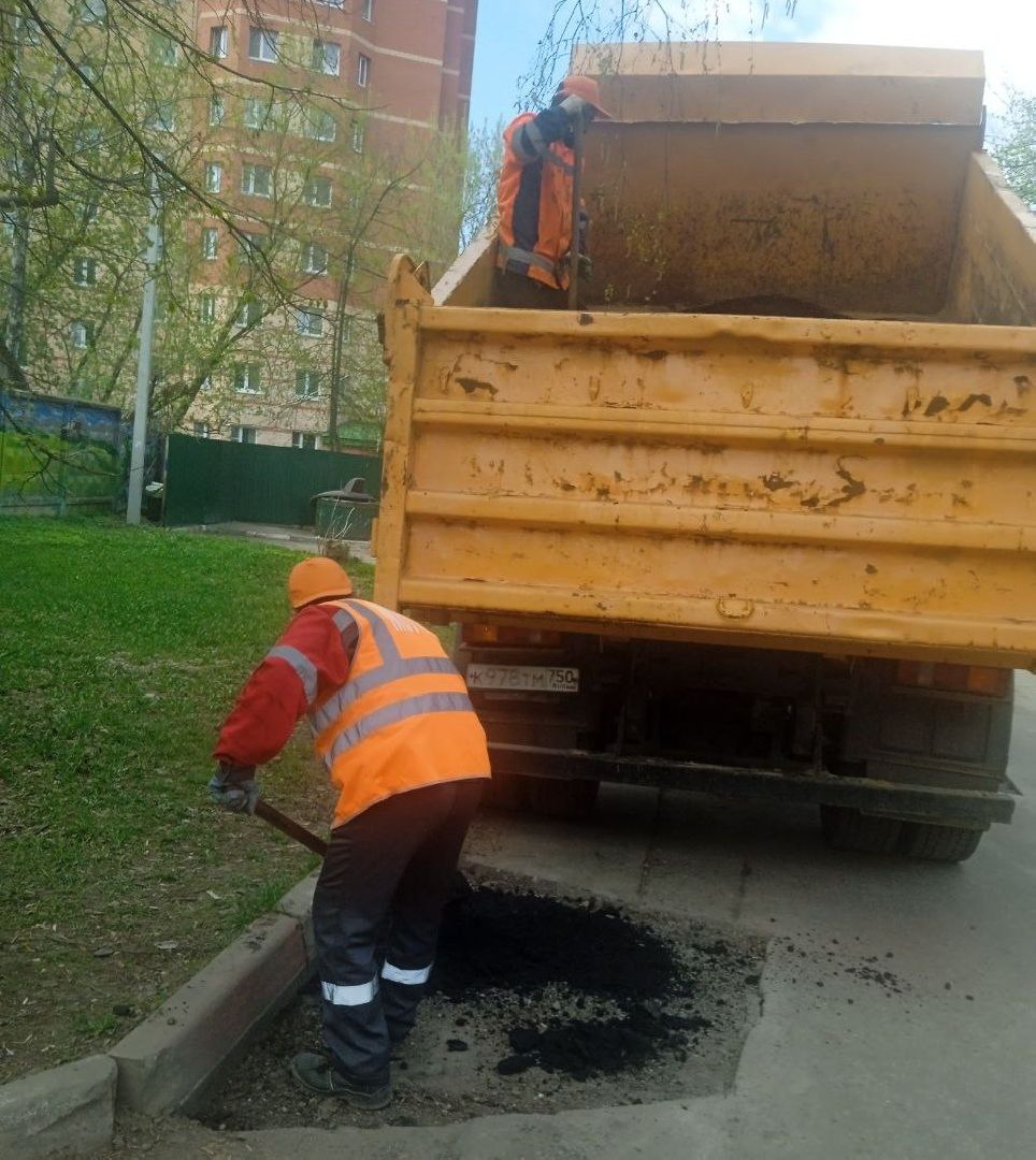 вертикалки, пушкино, западный, ямочный ремонт, восстановление, дорожное покрытие,коммунальная служба, коммунальная техника,