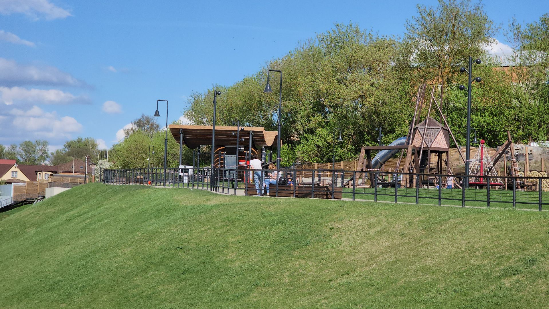 кашира, набережная , отдых, туризм, река, кафе,