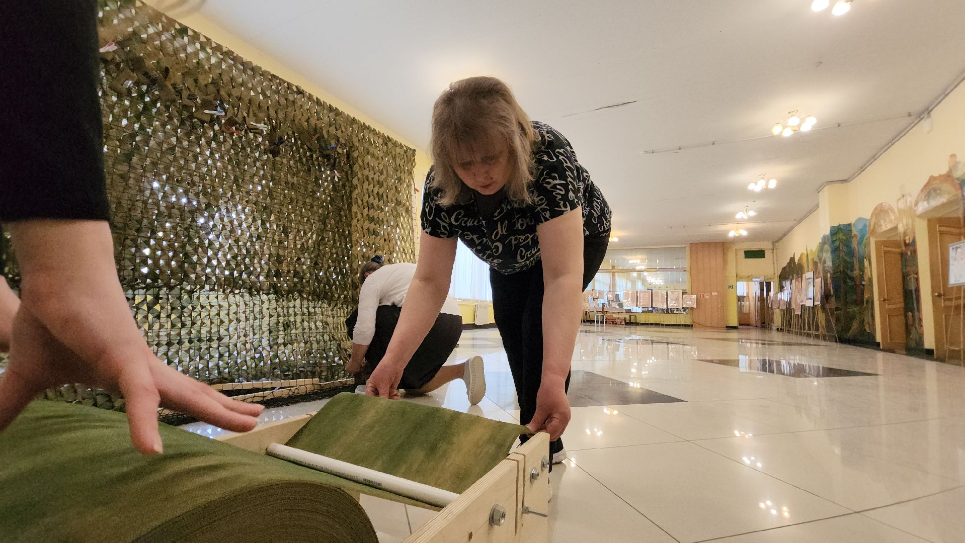 кашира, кашира-8, военный городок, мастер-класс, маскировочная сеть, гуманитарная помощь, сво,