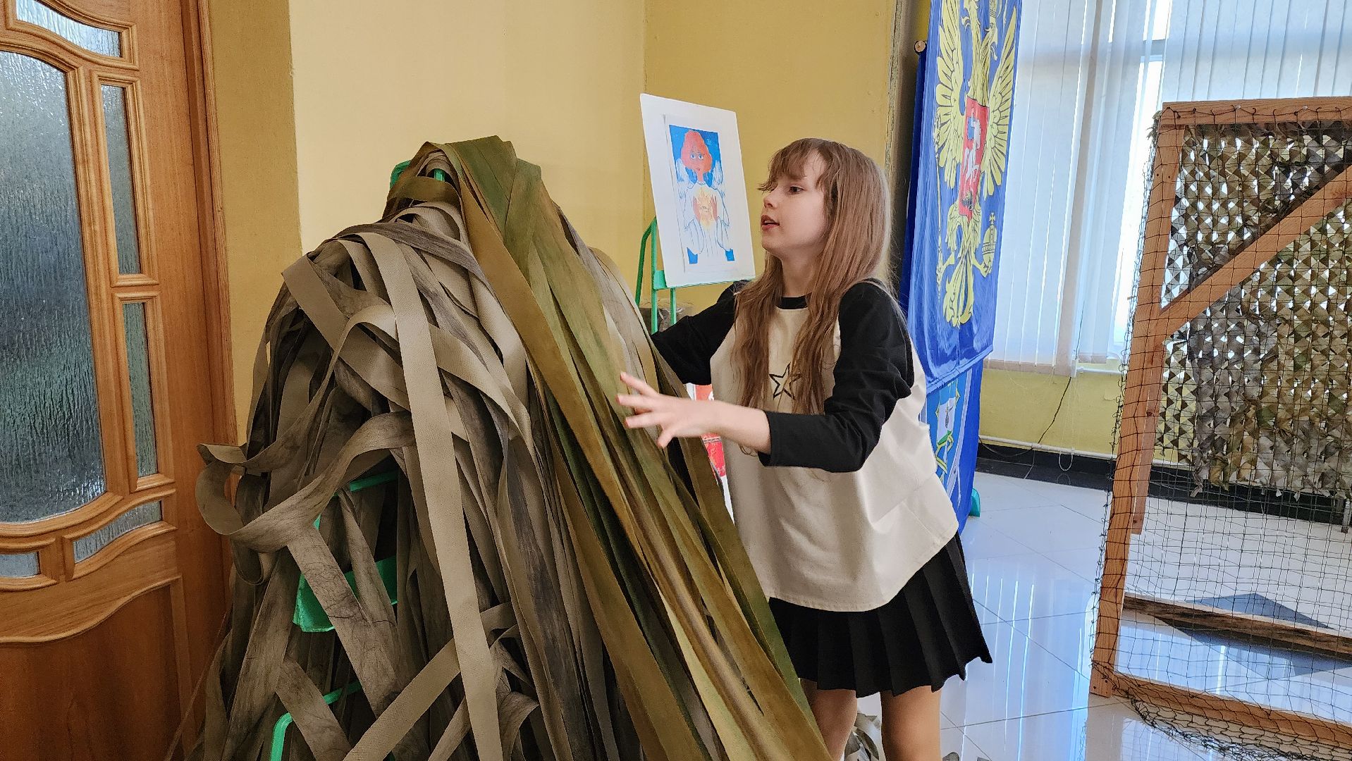 кашира, кашира-8, военный городок, мастер-класс, маскировочная сеть, гуманитарная помощь, сво,