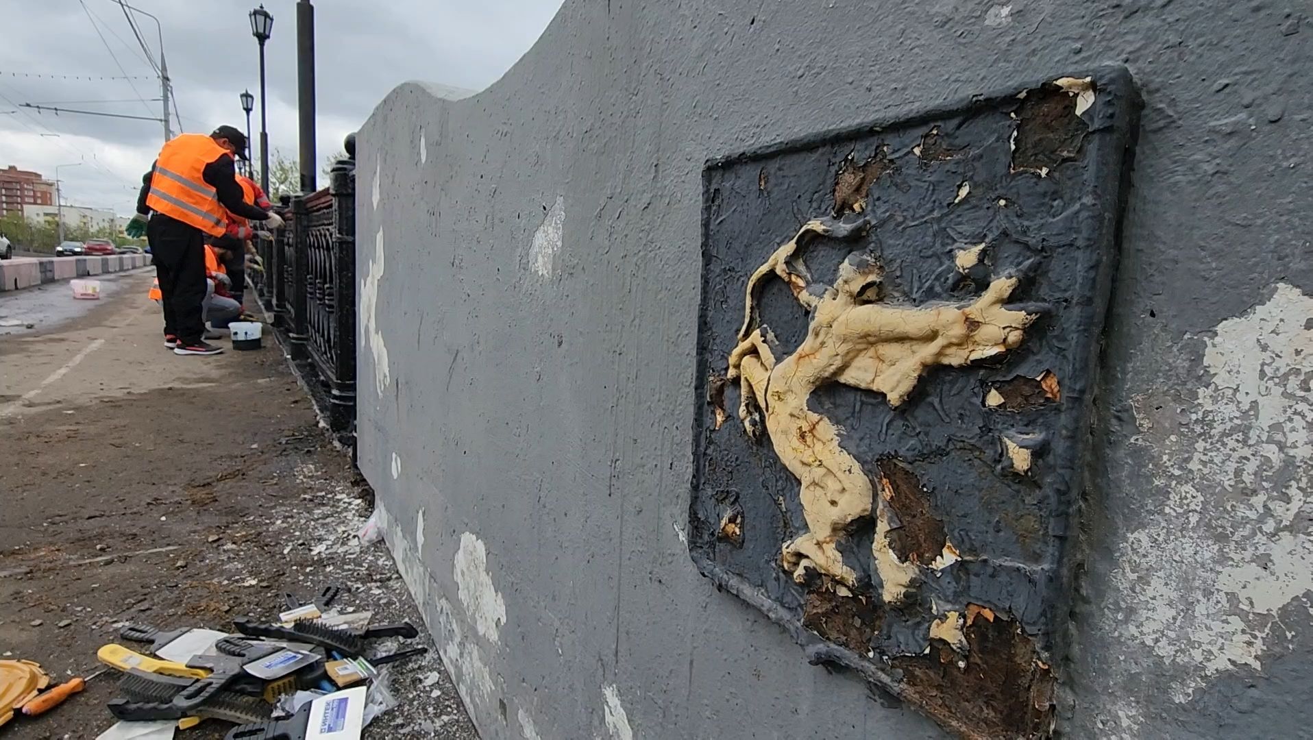 благоустройство, мост, покраска,