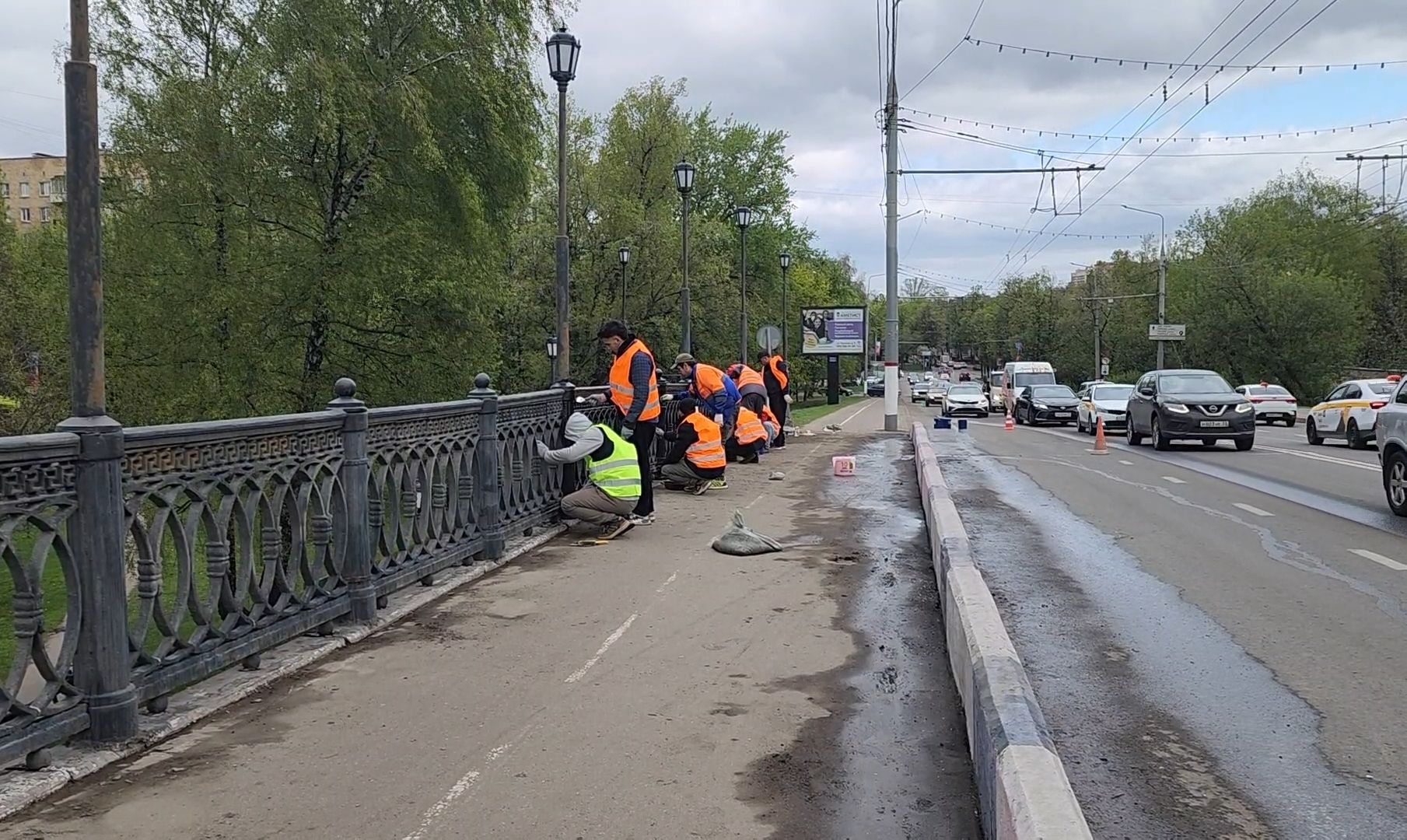 благоустройство, мост, покраска,