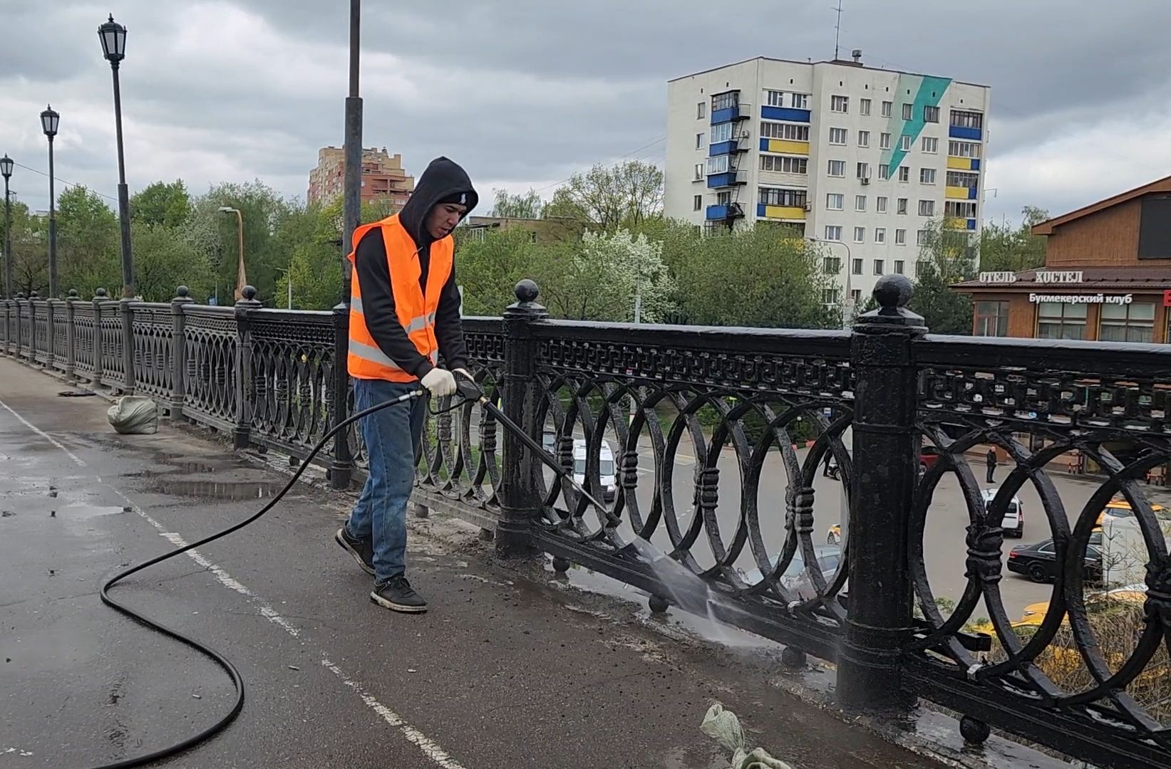 благоустройство, мост, покраска,