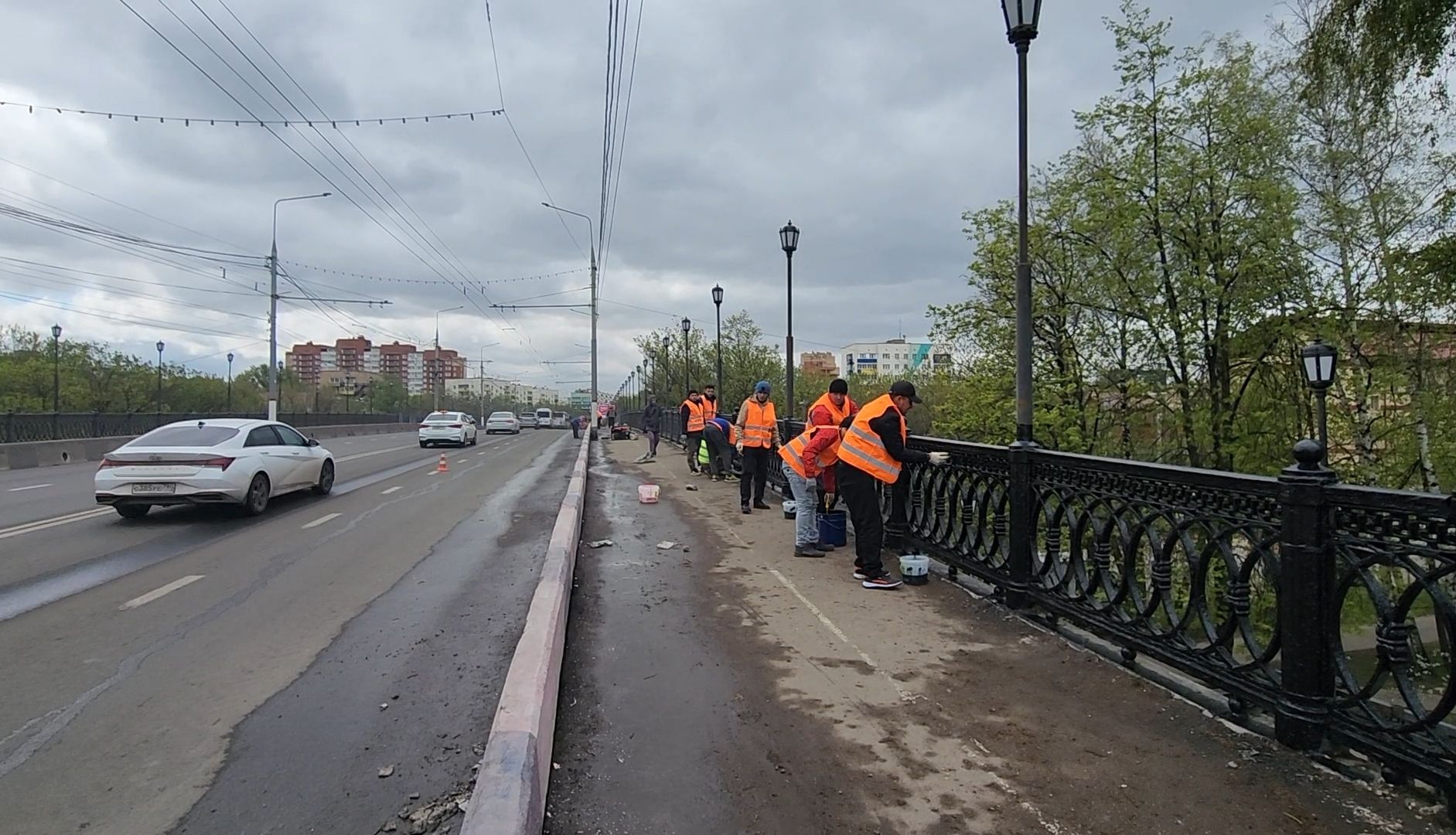 благоустройство, мост, покраска,