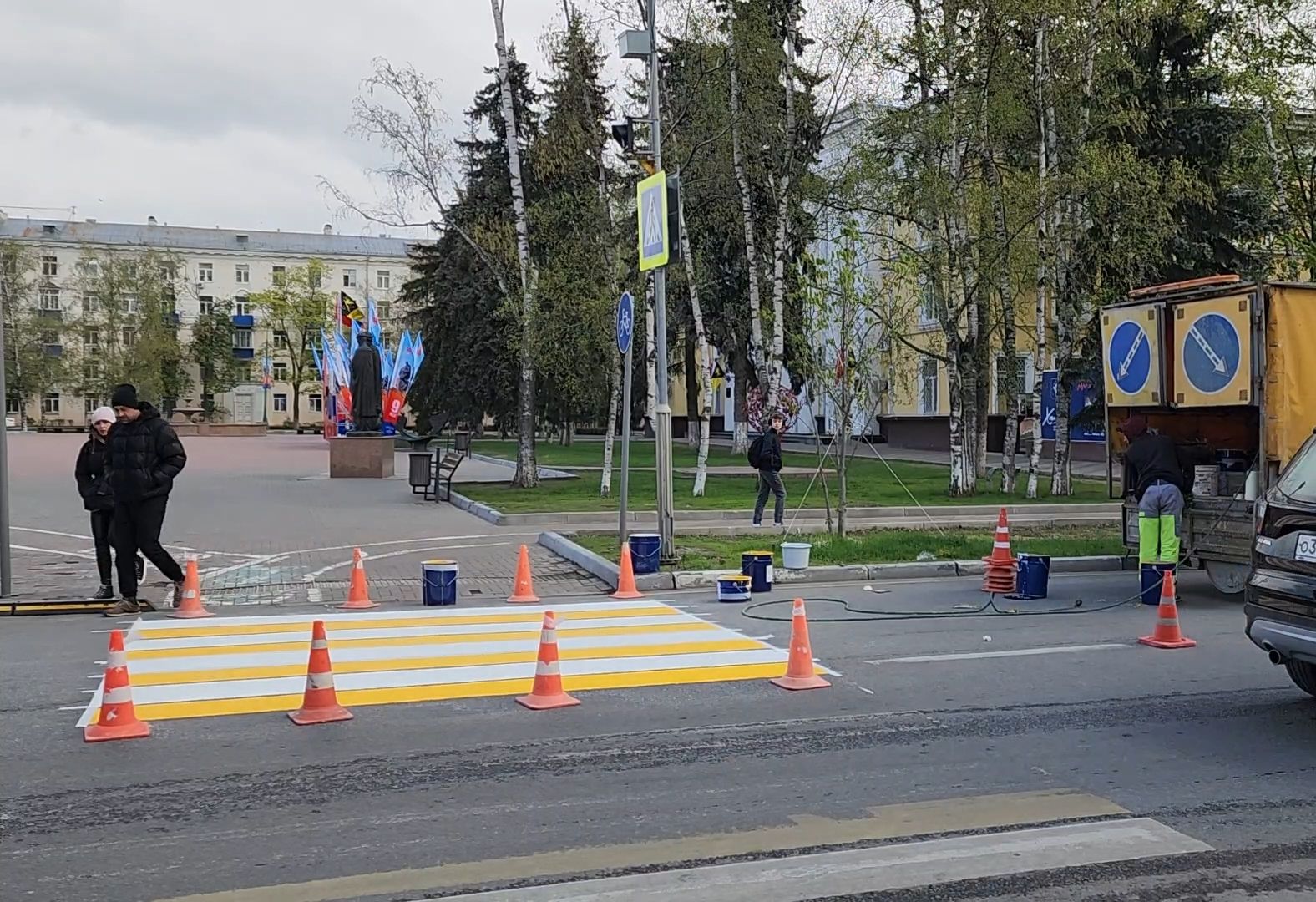 пешеходный переход, разметка, зебра,