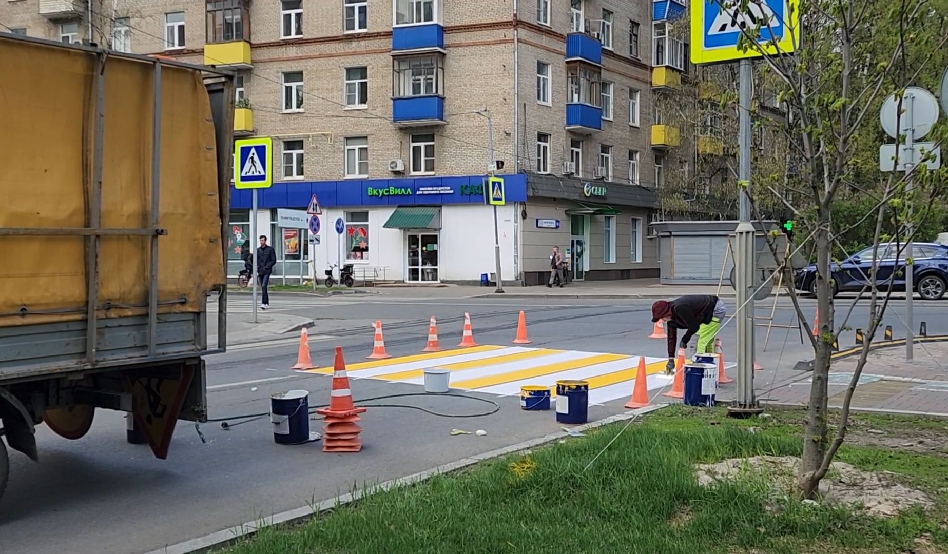 пешеходный переход, разметка, зебра,