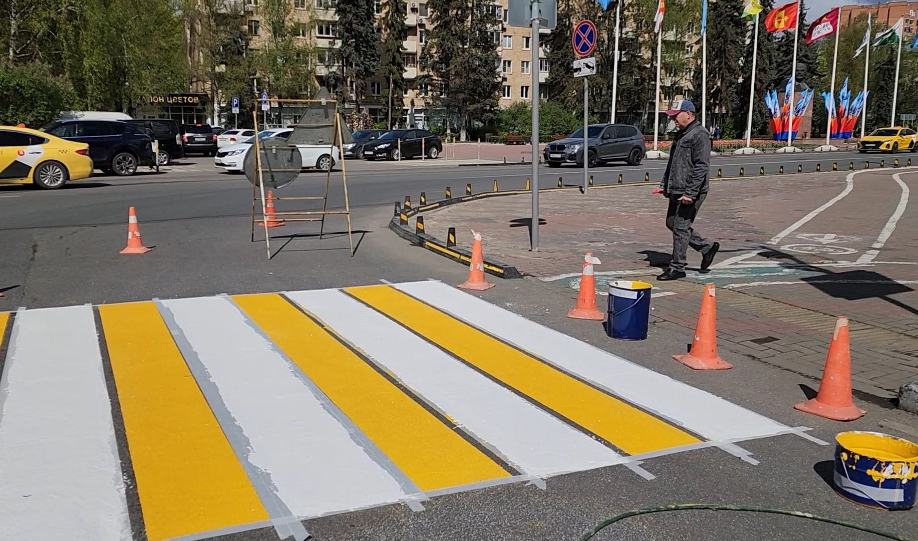 пешеходный переход, разметка, зебра,