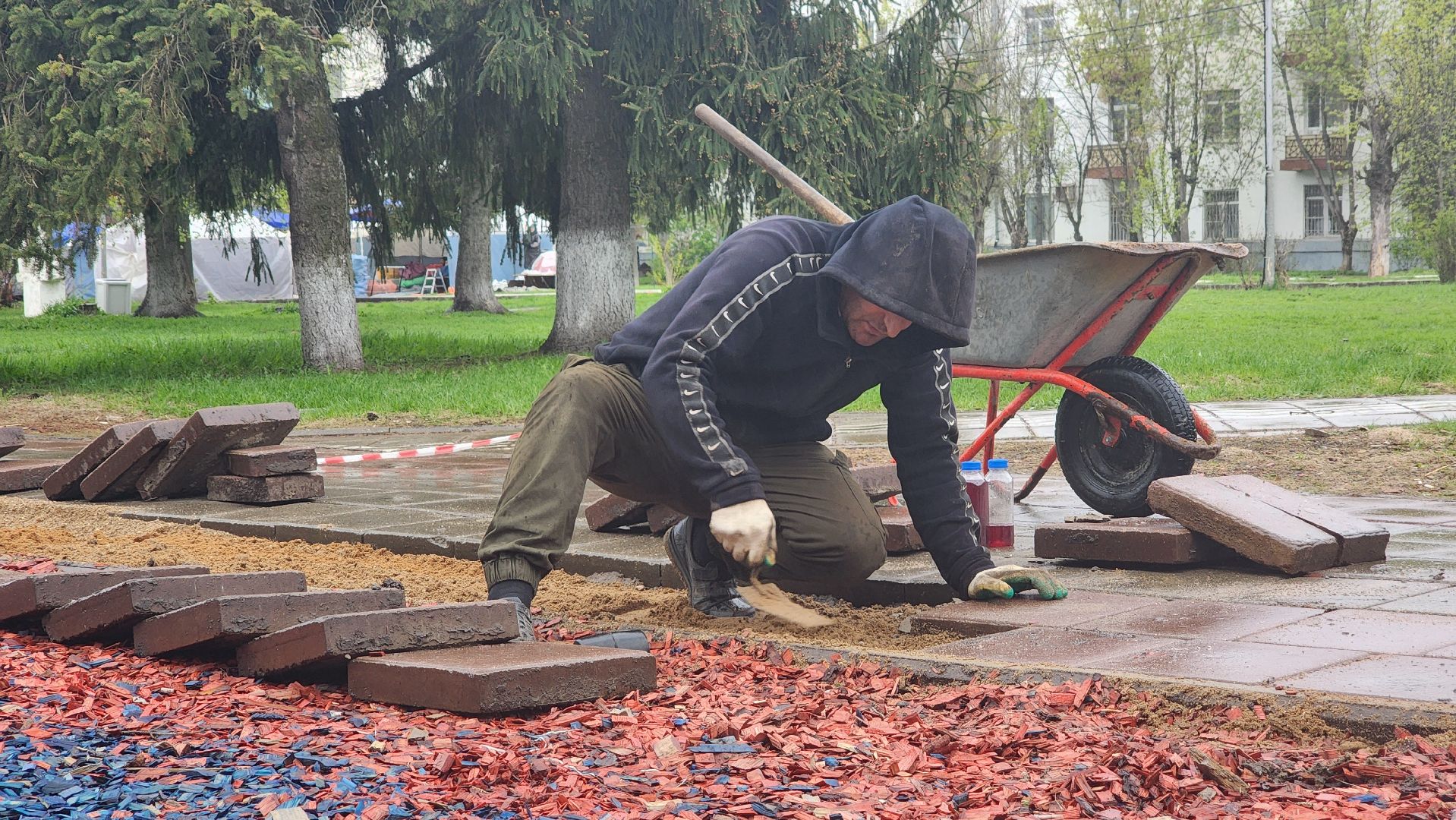 солнечногорск, советская площадь, подготовка к 9 мая, благоустройство,