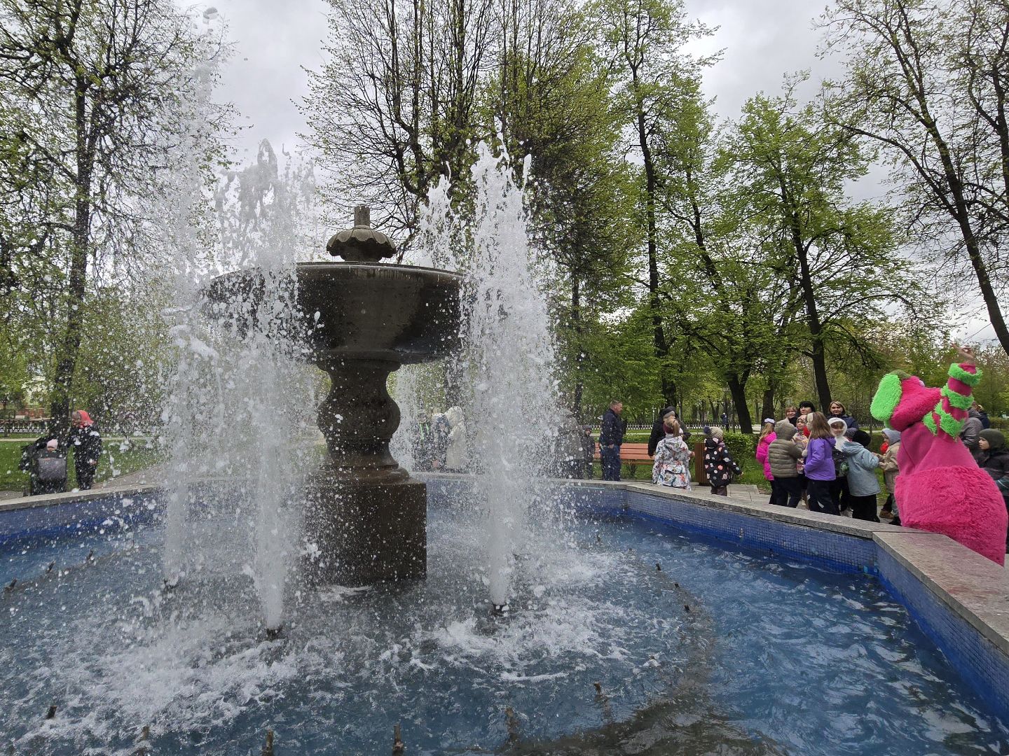 Коломна, фонтан, запуск фонтана,