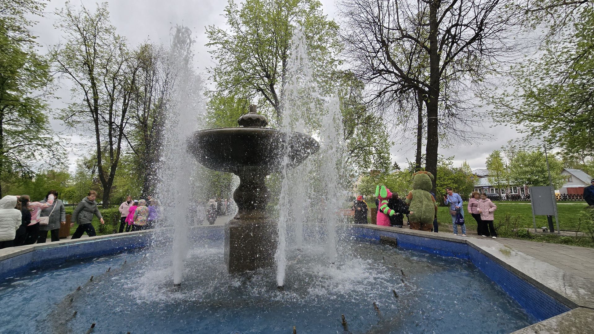 Коломна, фонтан, запуск фонтана,