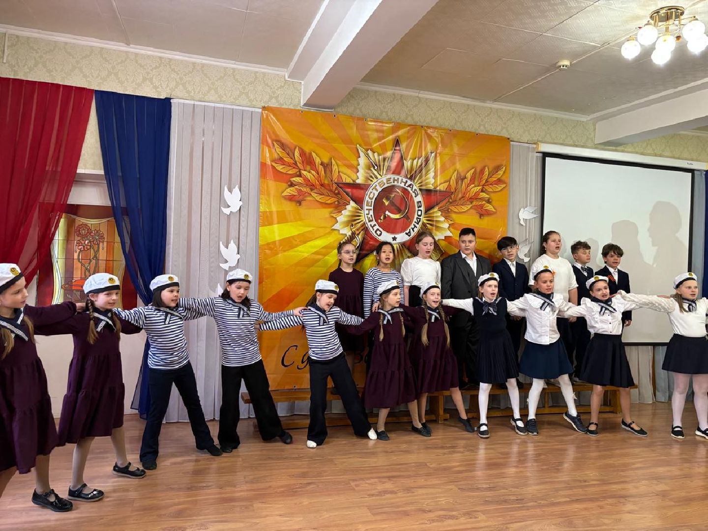 пушкино, лицей, день победы, песни, песни военных лет, хореография, лицеисты, концерт ко дню победы,родители,вертикалки,