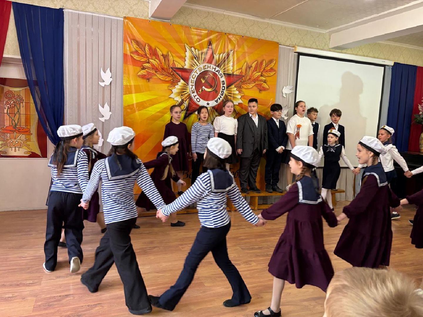 пушкино, лицей, день победы, песни, песни военных лет, хореография, лицеисты, концерт ко дню победы,родители,вертикалки,