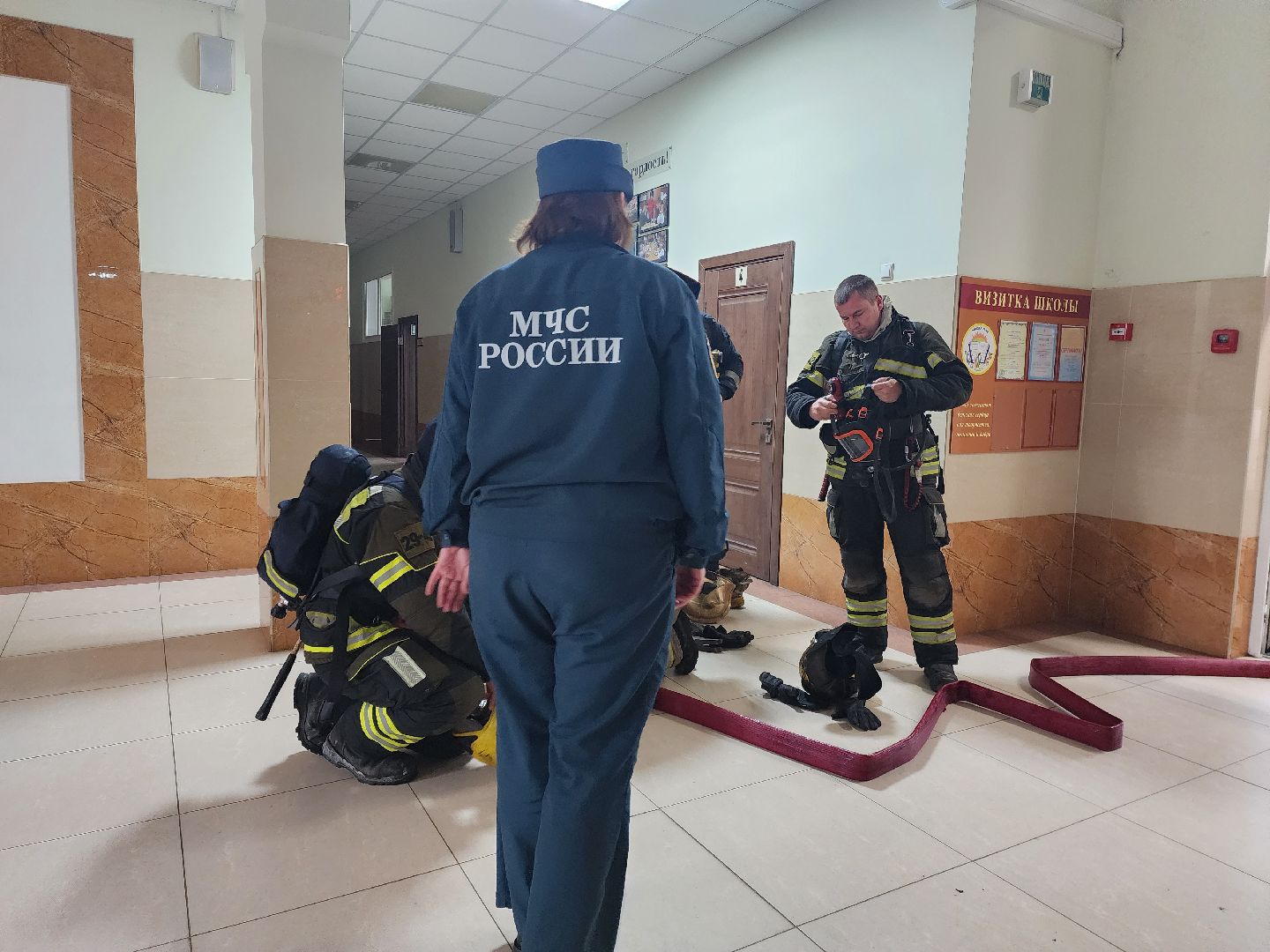 раменское, общество, пожарная безопасность, тренировочная эвакуация в средней школе 22 в дубовой роще,