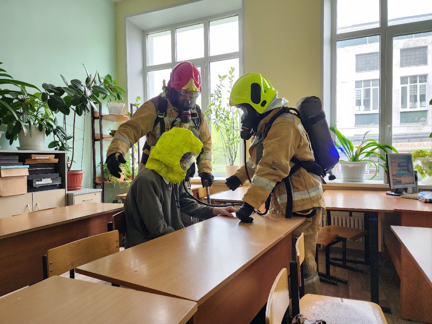 раменское, общество, пожарная безопасность, тренировочная эвакуация в средней школе 22 в дубовой роще,