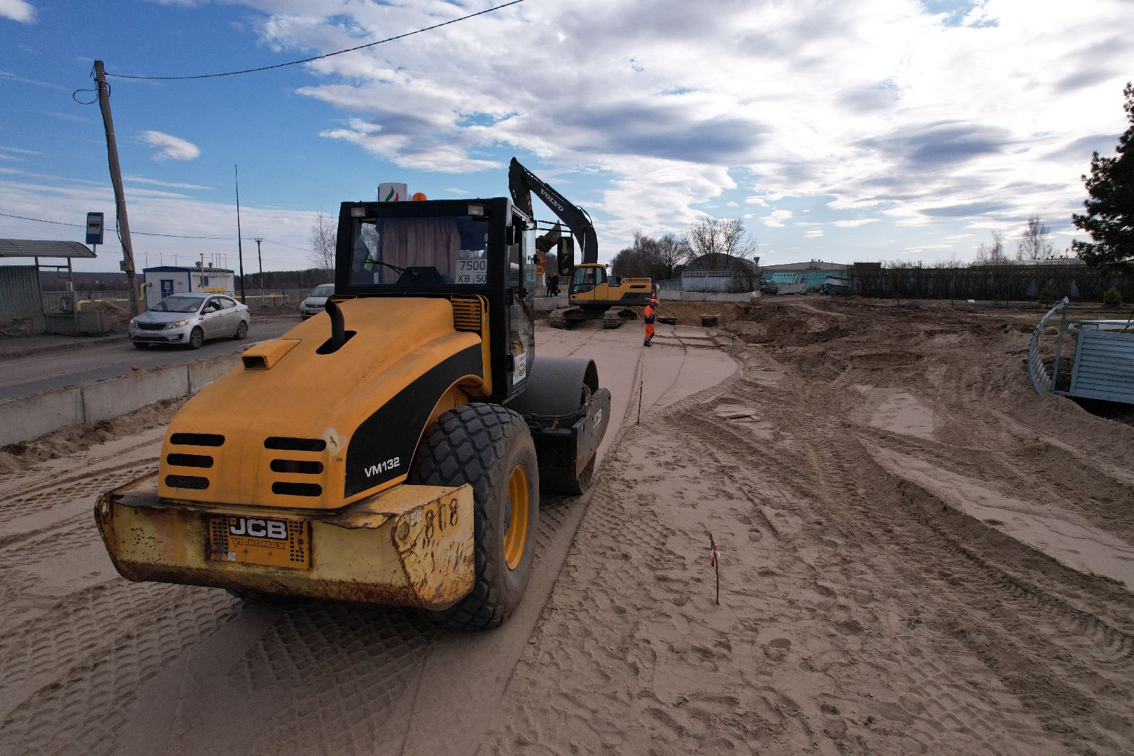 видео с коптера, путепровод в аникеевке, ремонт дороги в серпухове,
