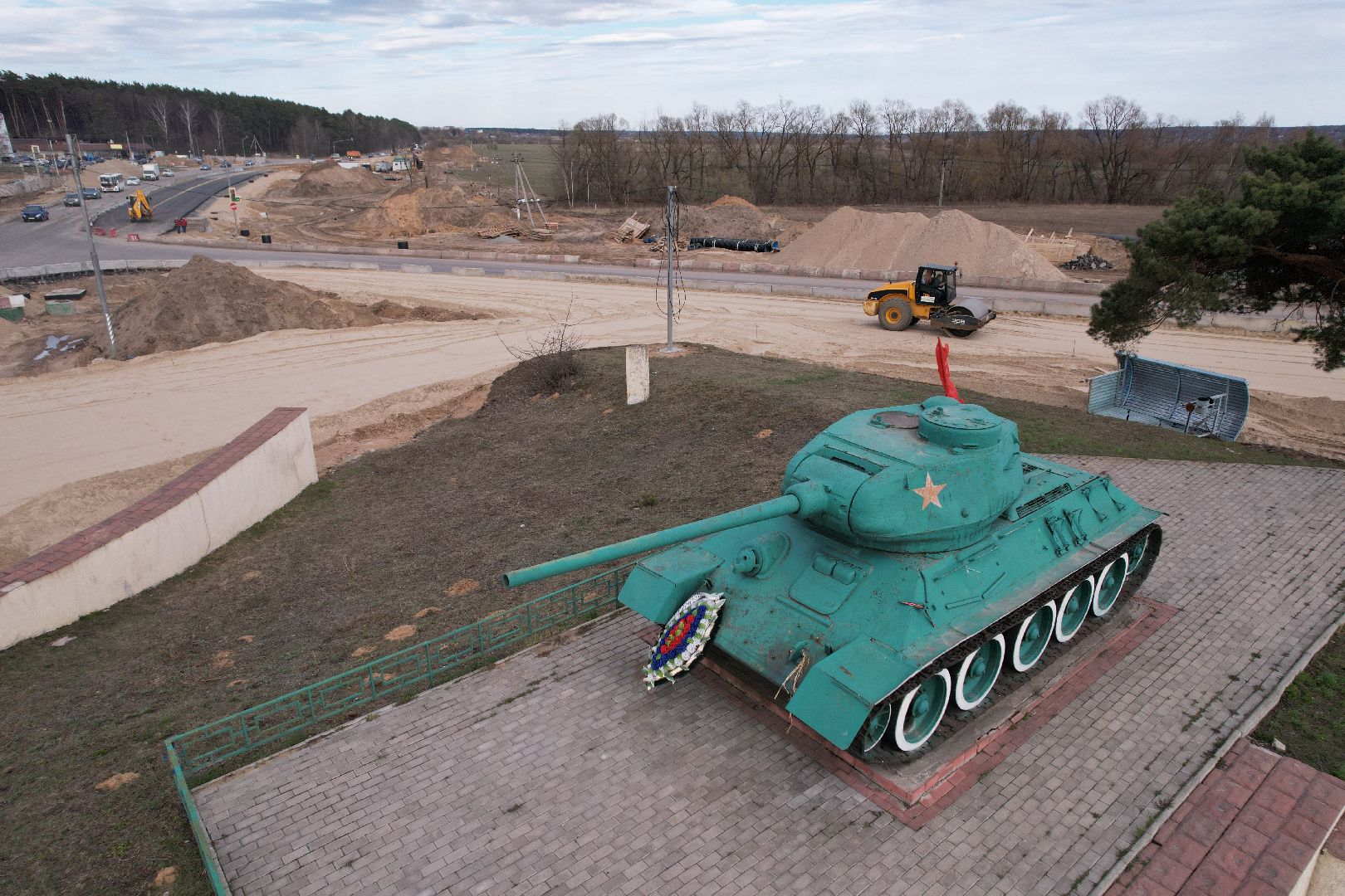 видео с коптера, путепровод в аникеевке, ремонт дороги в серпухове,