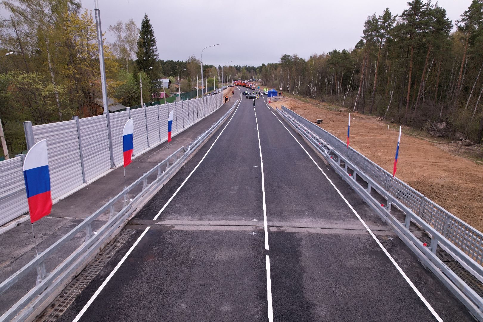 видео с коптера, путепровод в аникеевке, дороги подмосковья,