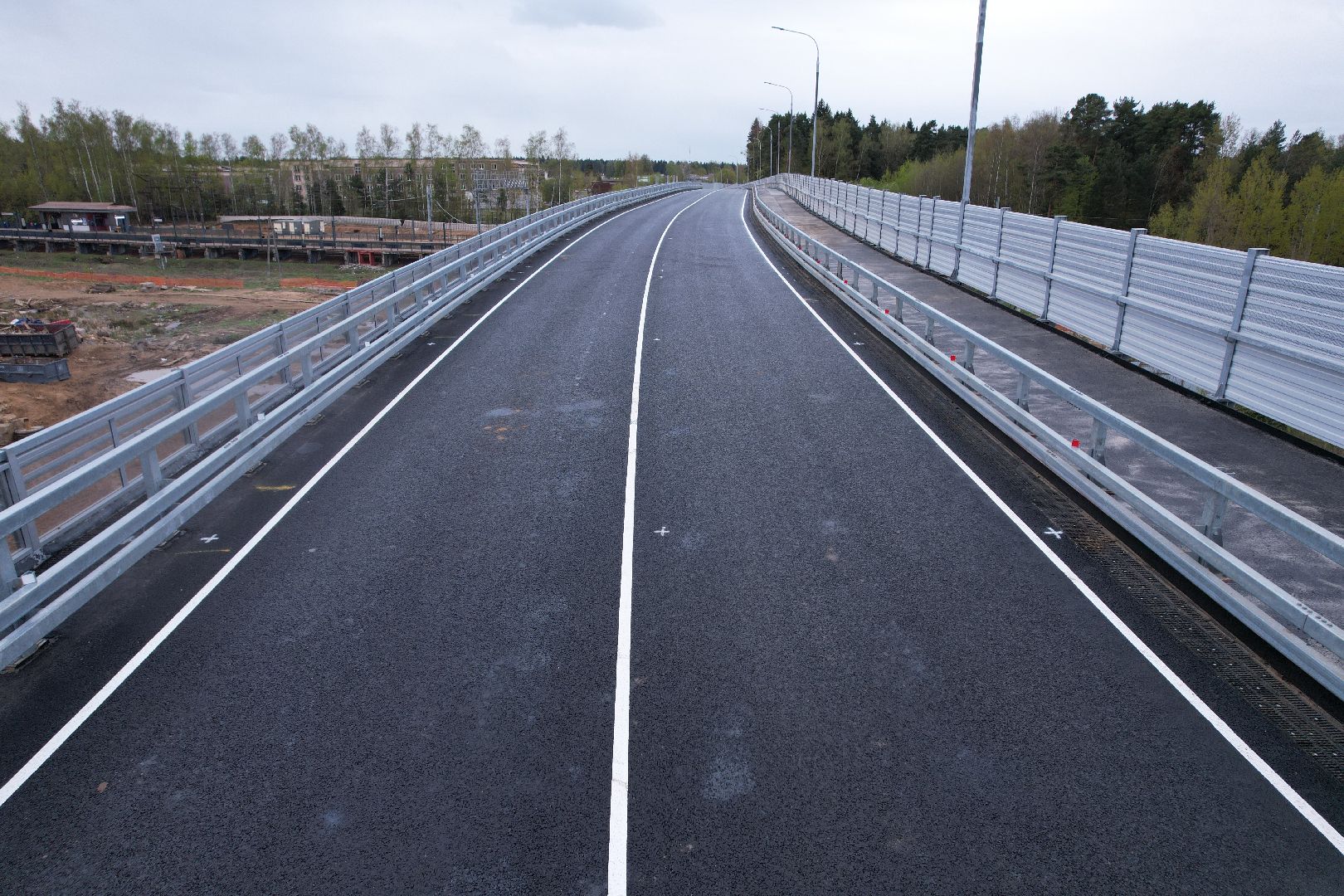 видео с коптера, путепровод в аникеевке, дороги подмосковья,