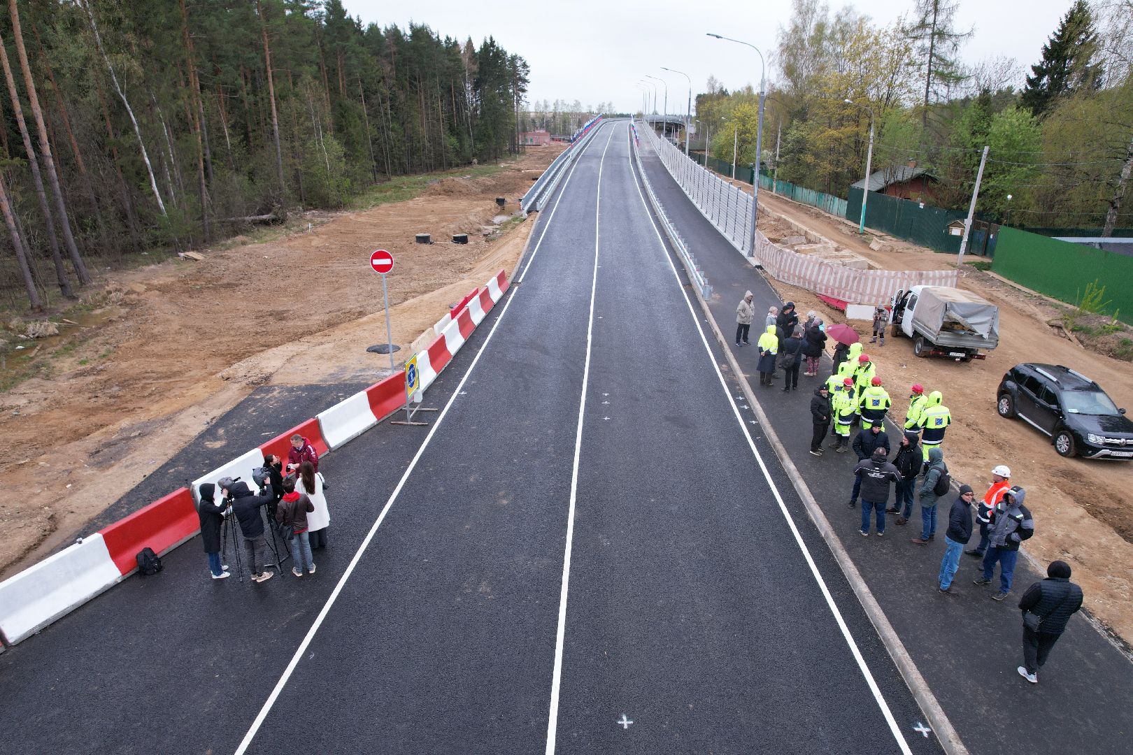 видео с коптера, путепровод в аникеевке, дороги подмосковья,