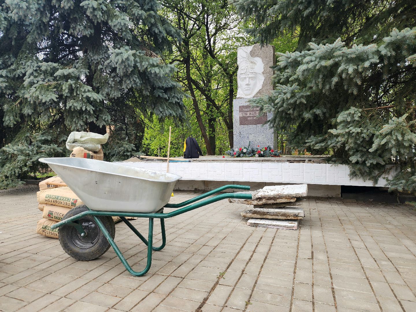 пущино, серпухов, липицы, ремонт памятника вов,