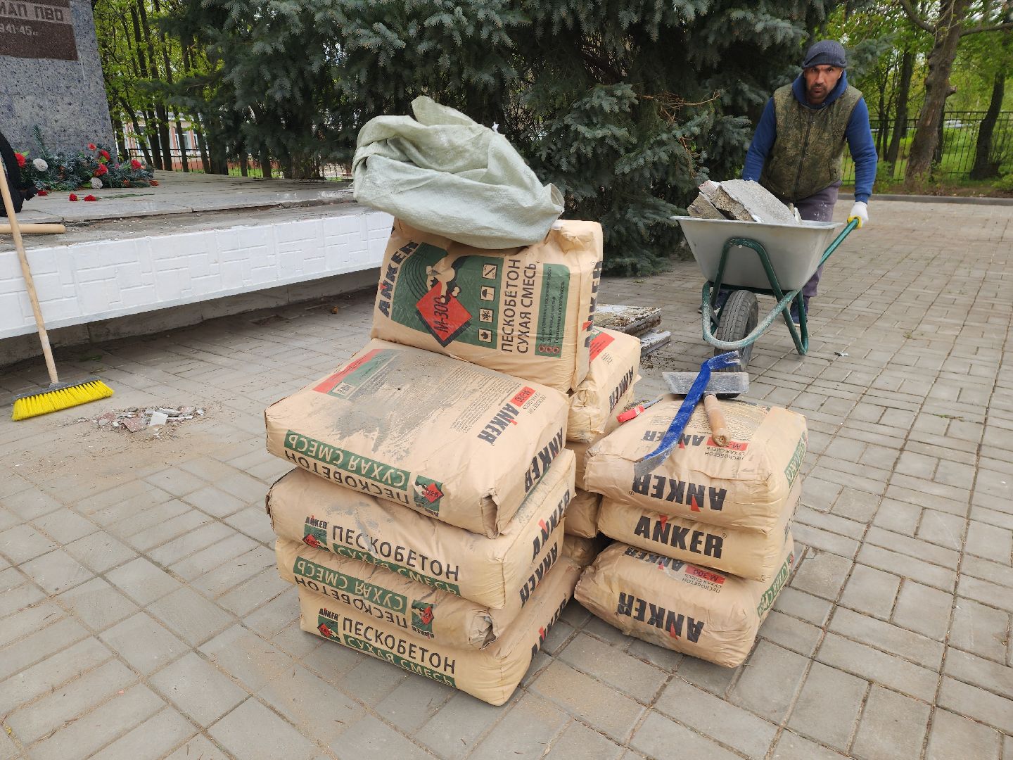 пущино, серпухов, липицы, ремонт памятника вов,